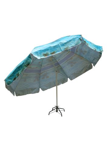 Зонт пляжный фольгированный с наклоном (4 расцветок) 200 см 12 шт/упак М44459 - фото 4